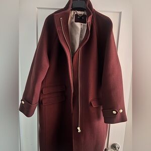 J. Crew Long Toscana coat in Italian stadium-cloth wool blend